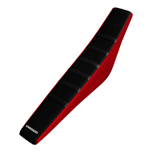 Honda CRF300F 26-27 BLACK/BLACK/RED Gripper Ribbed Seat Cover