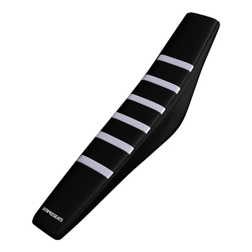 Honda CRF300F 26-27 WHITE/BLACK/BLACK Gripper Ribbed Seat Cover