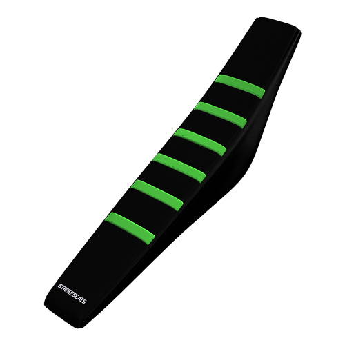 Kawasaki KX125 84-85/ KX250 85/KX500 85 GREEN/BLACK/BLACK Gripper Ribbed Seat Cover