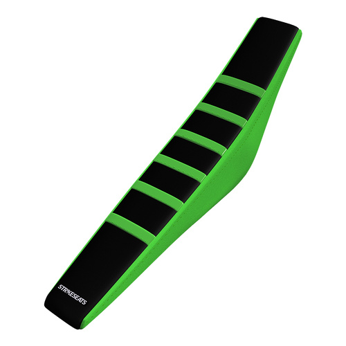 Kawasaki KX125 84-85/ KX250 85/KX500 85 GREEN/BLACK/GREEN Gripper Ribbed Seat Cover